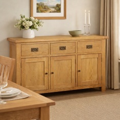 Ascot Rustic Oak Large Sideboard Ascot Rustic Oak Large Sideboard