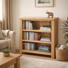 Ascot Rustic Oak Low Bookcase Ascot Rustic Oak Low Bookcase