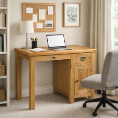 Ascot Rustic Oak Single Desk Ascot Rustic Oak Single Desk