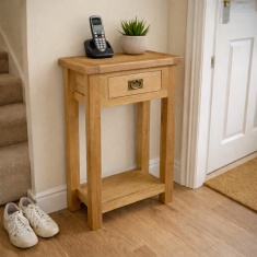 Ascot Rustic Oak Telephone Table Ascot Rustic Oak Telephone Table