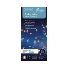 40 Micro LED Battery Operated Lights Multi Coloured