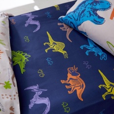 Catherine Lansfield Kids Prehistoric Dinosaurs Fitted Sheet - Single Catherine Lansfield Kids Prehistoric Dinosaurs Fitted Sheet - Single