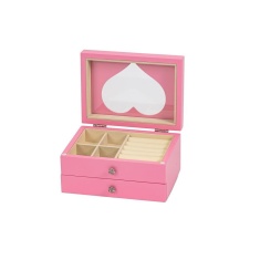 Mele & Co Pink Heart Jewellery Case