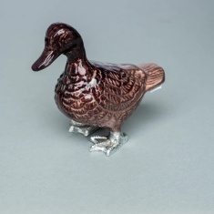 Tilnar Art Brushed Brown Duck - Large Tilnar Art Brushed Brown Duck - Large