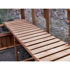 Extra Staging for the Swallow Robin Greenhouse - Oiled Wood Finish Extra Staging for the Swallow Robin Greenhouse - Oiled Wood Finish