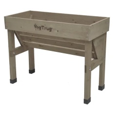 VegTrug Small Wall Hugger Raised Planter - Grey Wash Wood VegTrug Small Wall Hugger Raised Planter - Grey Wash Wood