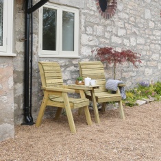 Zest Garden Freya Wooden Companion Seat Zest Garden Freya Wooden Companion Seat