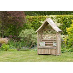 Zest Garden Norfolk Wooden Arbour With Storage Box Zest Garden Norfolk Wooden Arbour With Storage Box