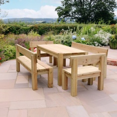 Zest Garden Philippa Wooden Dining Set Zest Garden Philippa Wooden Dining Set