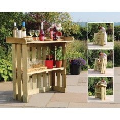 Zest Garden Wooden Folding Bar Zest Garden Wooden Folding Bar