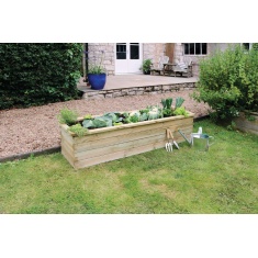 Zest Garden Wooden Narrow Sleeper Raised Bed Zest Garden Wooden Narrow Sleeper Raised Bed