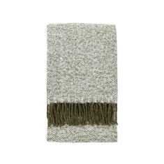 Herringbone Faux Mohair Throw - Olive Herringbone Faux Mohair Throw - Olive