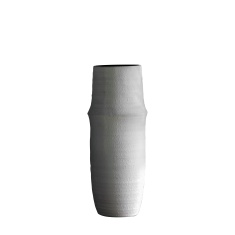 Larson Medium Terracotta Vase - White Larson Medium Terracotta Vase - White