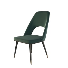 HND Sophie Black/Gold Dining Chair - Velvet Seat