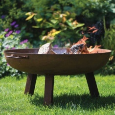 Woodlodge Glasto 75cm Cast Iron Firepit With Legs Woodlodge Glasto 75cm Cast Iron Firepit With Legs