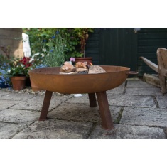 Woodlodge Glasto 75cm Cast Iron Firepit With Legs Woodlodge Glasto 75cm Cast Iron Firepit With Legs