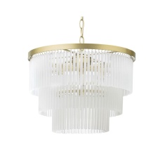 BHS Aubrey 5 Light Ceiling Pendant Light - Brass/Frosted Glass BHS Aubrey 5 Light Ceiling Pendant Light - Brass/Frosted Glass