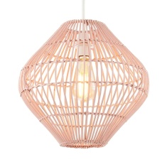 BHS Bamboo Bobbin Easy Fit Light Shade 32.5cm - Pink Matt BHS Bamboo Bobbin Easy Fit Light Shade 32.5cm - Pink Matt