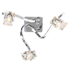 BHS Bella 3 Light Flush Ceiling Light - Chrome/Clear BHS Bella 3 Light Flush Ceiling Light - Chrome/Clear