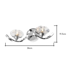 BHS Bella Wall Light - Chrome/Clear