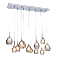 BHS Carmella Diner 12 Light Ceiling Pendant Light - Chrome/Smoke BHS Carmella Diner 12 Light Ceiling Pendant Light - Chrome/Smoke