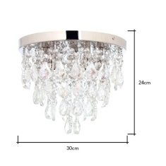 BHS Lisa Flush Ceiling Light - Nickel