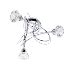 BHS Marianne 3 Light Flush Ceiling Light - Chrome/Clear BHS Marianne 3 Light Flush Ceiling Light - Chrome/Clear