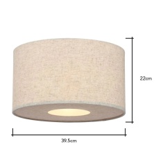 BHS Marle Easy Fit Light Shade 40cm - Cream