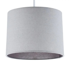 BHS Mira Easy Fit Linen Light Shade 25cm - Grey BHS Mira Easy Fit Linen Light Shade 25cm - Grey