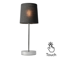 BHS Mira Touch Stick Table Lamp - Chrome/Black BHS Mira Touch Stick Table Lamp - Chrome/Black