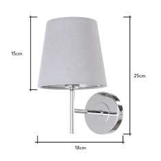 BHS Mira Wall Light - Grey