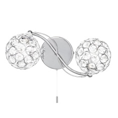 BHS Orianna 2 Light Wall Light - Chrome/Clear BHS Orianna 2 Light Wall Light - Chrome/Clear