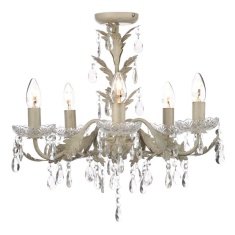 BHS Paisley 5 Light Flush Ceiling Light - Cream/Gold BHS Paisley 5 Light Flush Ceiling Light - Cream/Gold