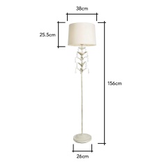 BHS Paisley Floor Lamp - Cream