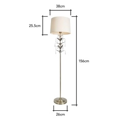 BHS Paisley Floor Lamp - Antique Brass