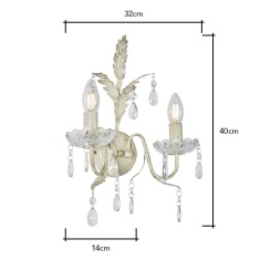 BHS Paisley Wall Light - Cream/Gold