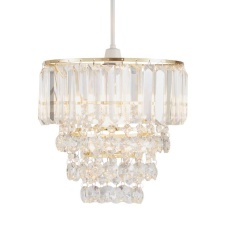 BHS Paladina Easy Fit Light Shade 80cm - Brass/Clear BHS Paladina Easy Fit Light Shade 80cm - Brass/Clear