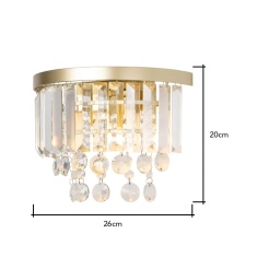 BHS Paladina Wall Light - Brass/Clear