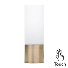 BHS Tilly Cylinder Touch Lamp - Antique Brass/Alabaster BHS Tilly Cylinder Touch Lamp - Antique Brass/Alabaster
