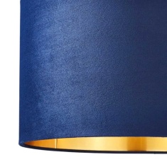 BHS Velvet Easy Fit Light Shade 40cm - Navy/Brass