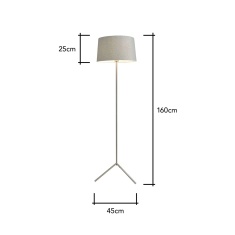 BHS Stassy Floor Lamp - Nickel/Grey