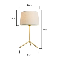 BHS Stassy Table Lamp - Brass/White