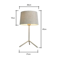 BHS Stassy Table Lamp - Nickel/Grey