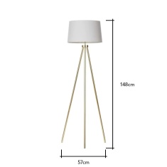 BHS Tristan Floor Lamp - Brass