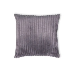 BHS Ribbon Velour Cushion 45cm - Grey BHS Ribbon Velour Cushion 45cm - Grey