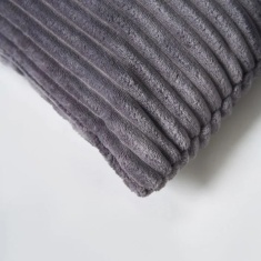 BHS Ribbon Velour Cushion 45cm - Grey BHS Ribbon Velour Cushion 45cm - Grey