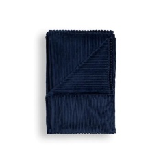BHS Ribbon Velour Throw 127x152cm - Navy BHS Ribbon Velour Throw 127x152cm - Navy