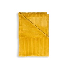 BHS Ribbon Velour Throw 127x152cm - Ochre BHS Ribbon Velour Throw 127x152cm - Ochre