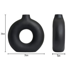BHS Holey Ceramic Vase - Black BHS Holey Ceramic Vase - Black