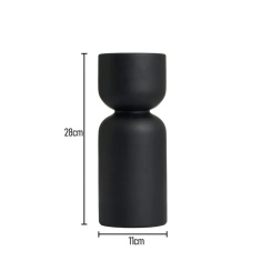 BHS Shaped Ceramic Vase - Black BHS Shaped Ceramic Vase - Black